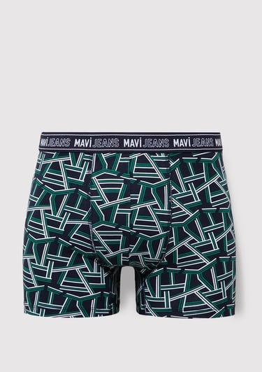  Mavi Baskılı Lacivert Boxer 0911065-83077