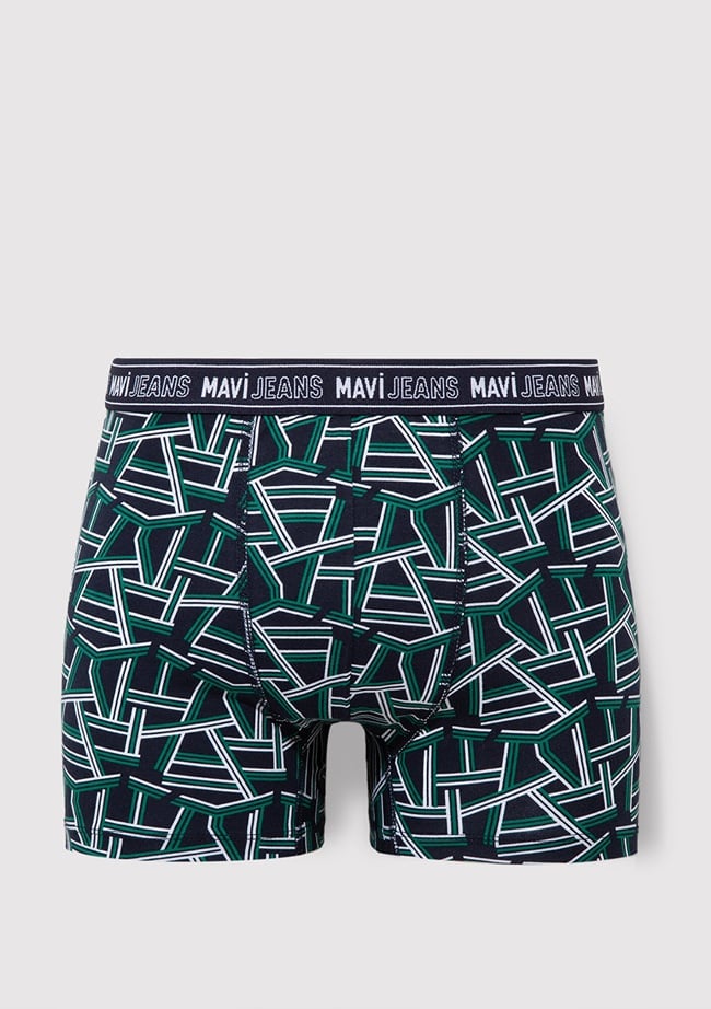  Mavi Baskılı Lacivert Boxer 0911065-83077