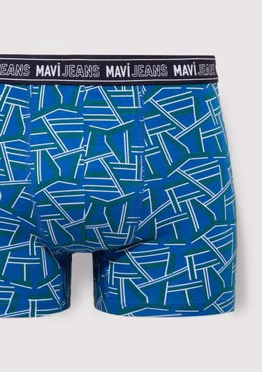  Mavi Baskılı Mavi Boxer 0911065-70695