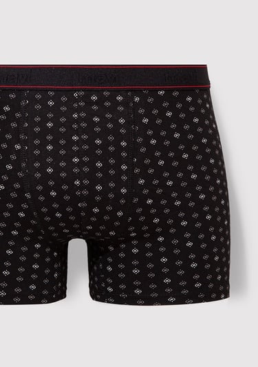  Mavi Baskılı Siyah Boxer 0911037-900