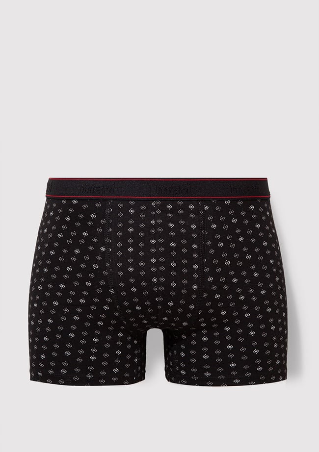  Mavi Baskılı Siyah Boxer 0911037-900