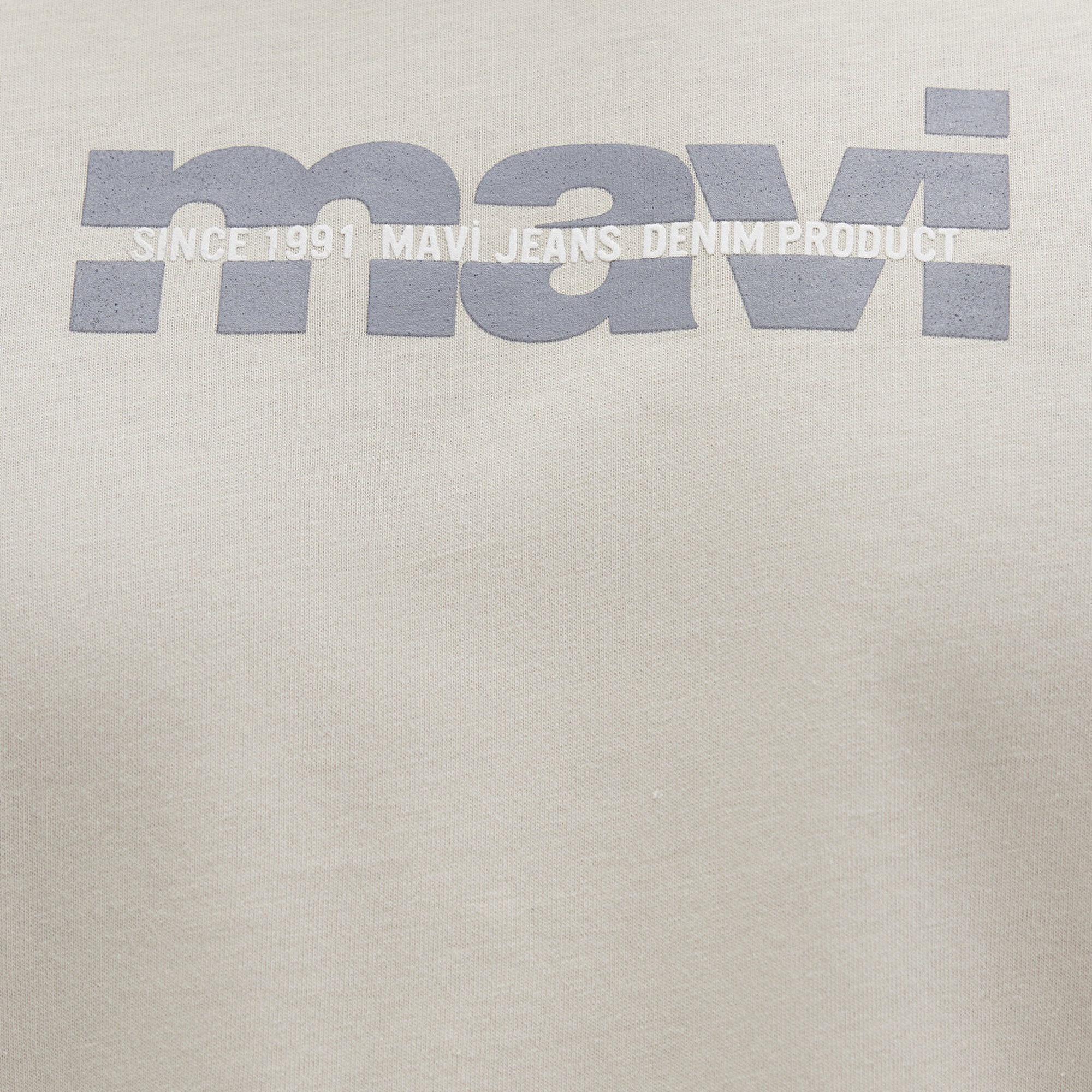 Mavi Mavi Logo Baskılı Gri Tişört Regular Fit / Normal Kesim 0610943-70144