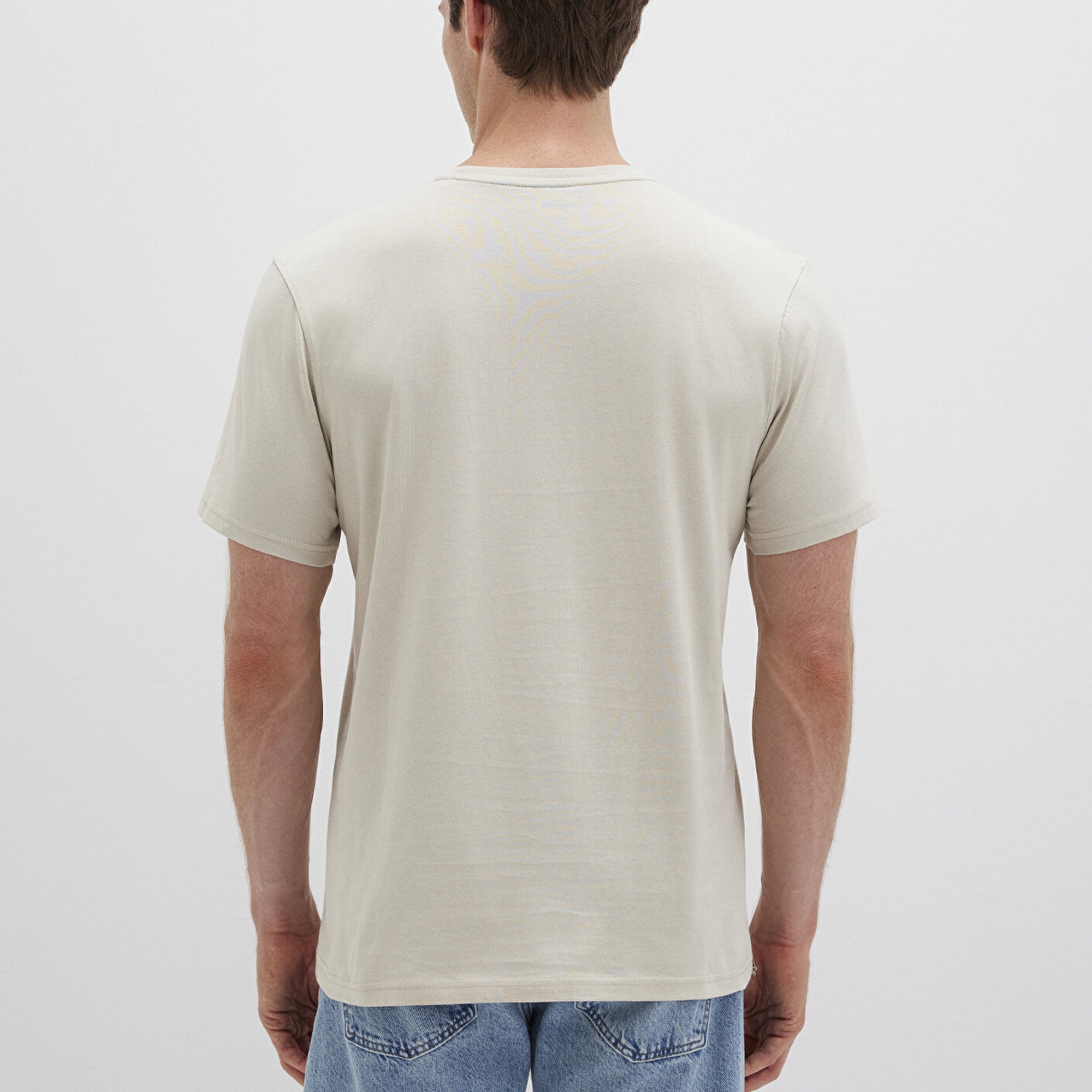 Mavi Mavi Logo Baskılı Gri Tişört Regular Fit / Normal Kesim 0610943-70144