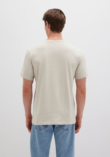  Mavi Mavi Logo Baskılı Gri Tişört Regular Fit / Normal Kesim 0610943-70144