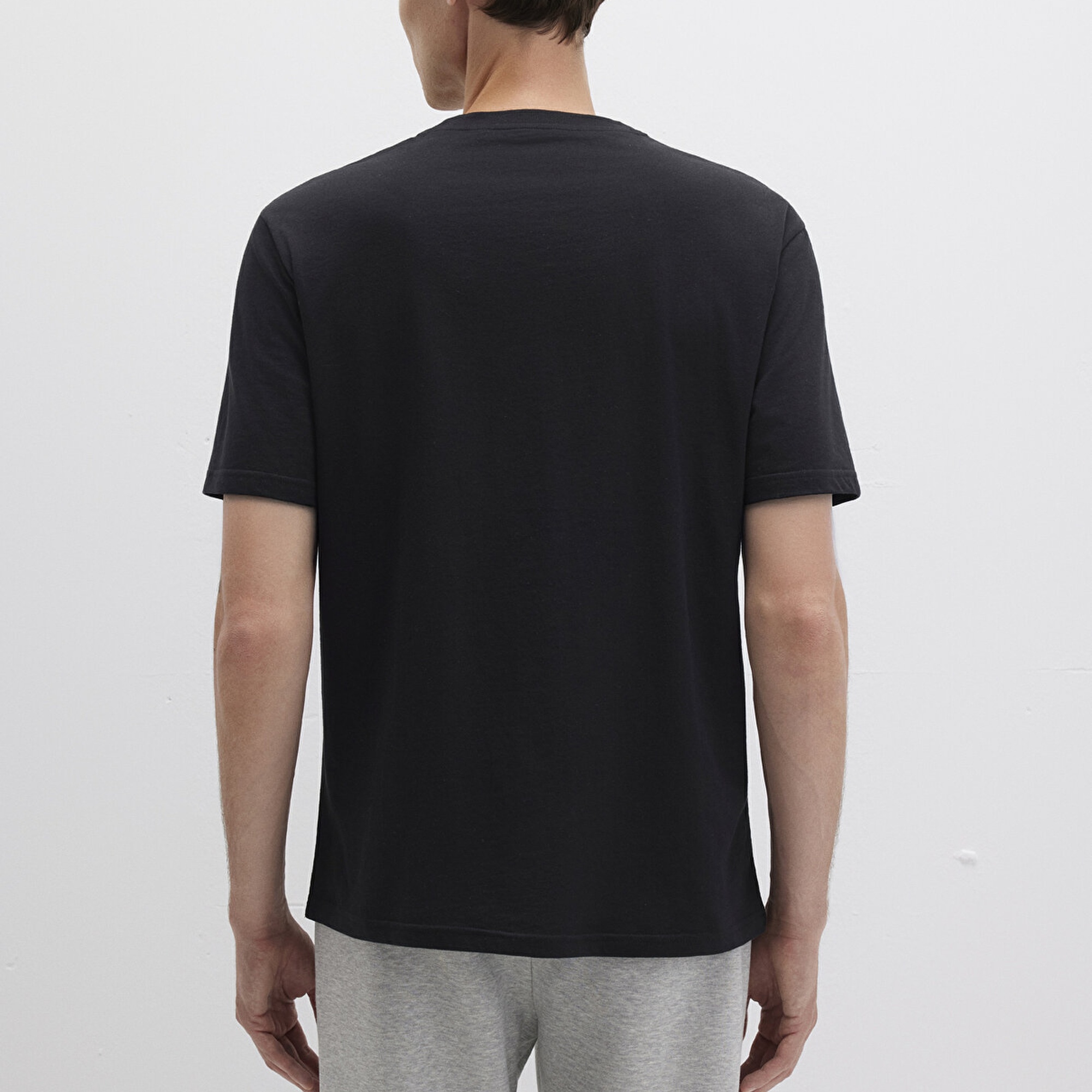 Mavi Mavi Logo Baskılı Siyah Tişört Loose Fit / Bol Rahat Kesim 0611711-900