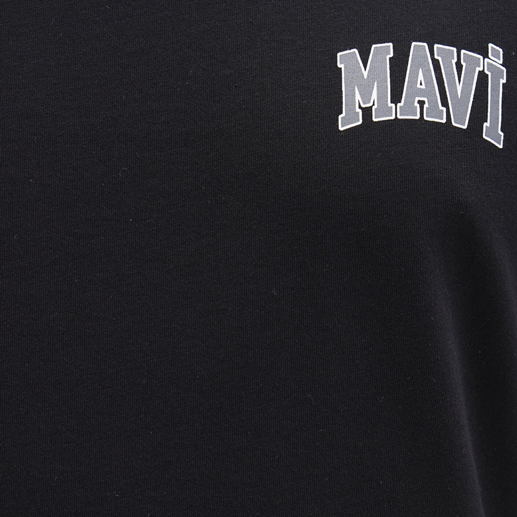 Mavi Mavi Logo Baskılı Siyah Tişört Regular Fit / Normal Kesim 0611714-900