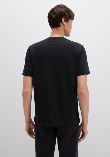  Mavi Mavi Logo Baskılı Siyah Tişört Regular Fit / Normal Kesim 0611714-900