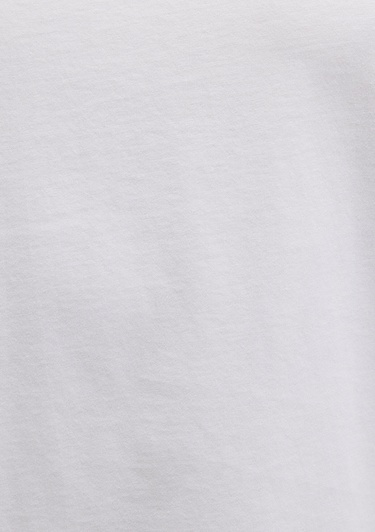  Mavi Kırmızı Miav Baskılı Beyaz Tişört Regular Fit / Normal Kesim 067153-622