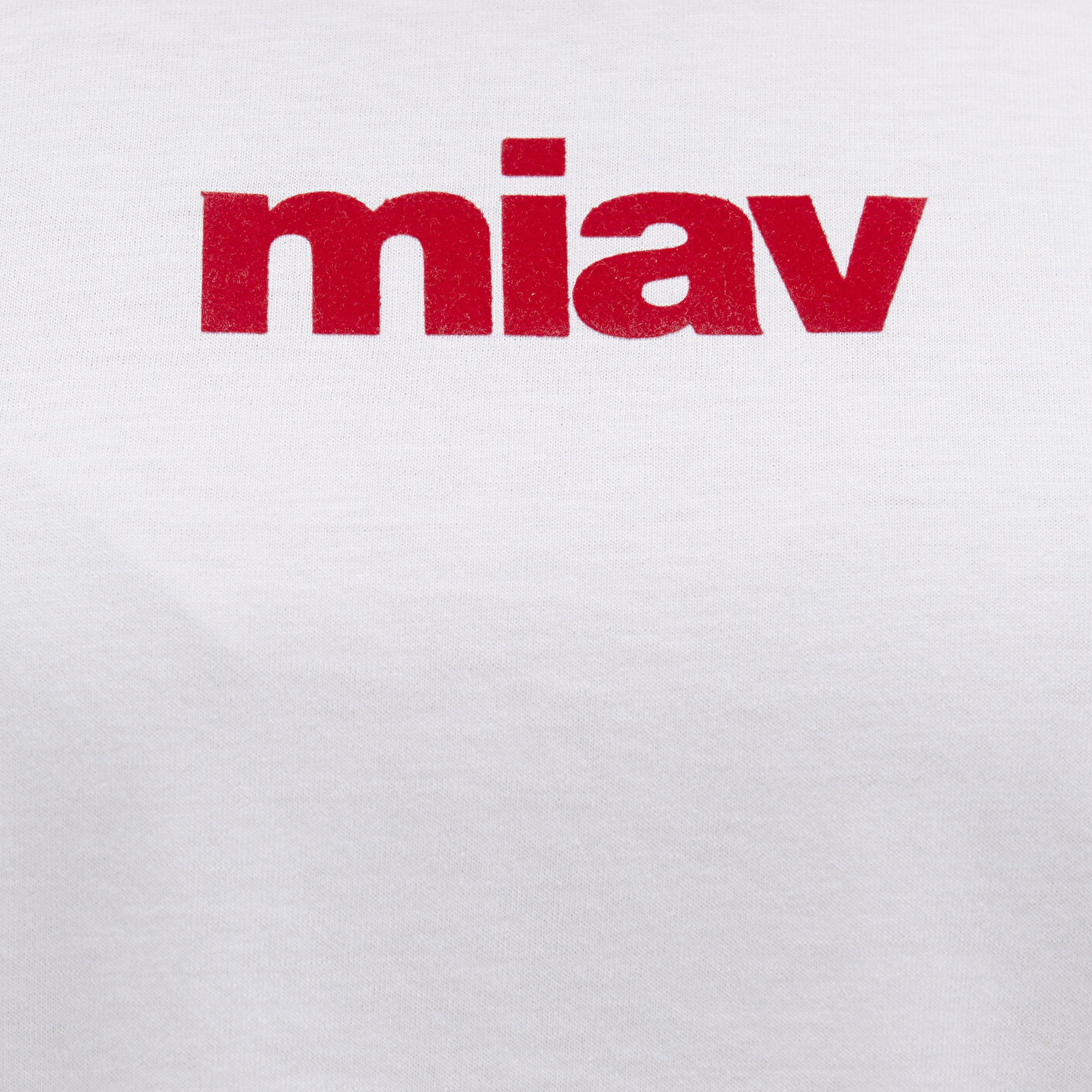 Mavi Kırmızı Miav Baskılı Beyaz Tişört Regular Fit / Normal Kesim 1610622-86417