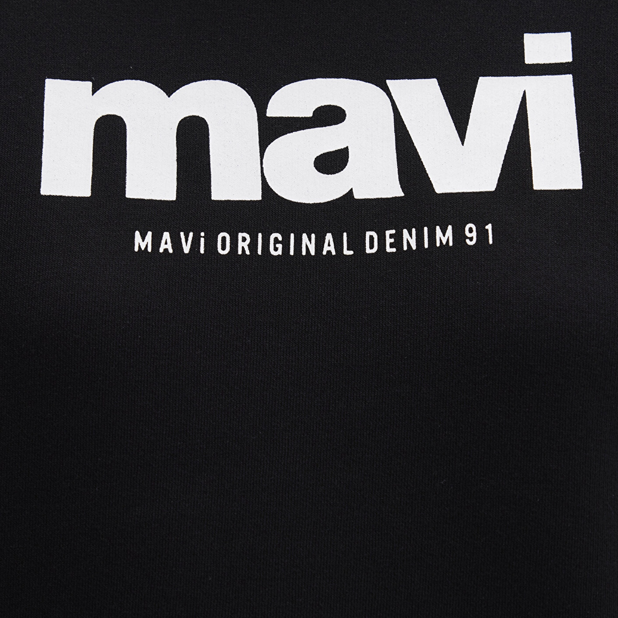 Mavi Mavi Logo Baskılı Kapüşonlu Siyah Sweatshirt 168334-900
