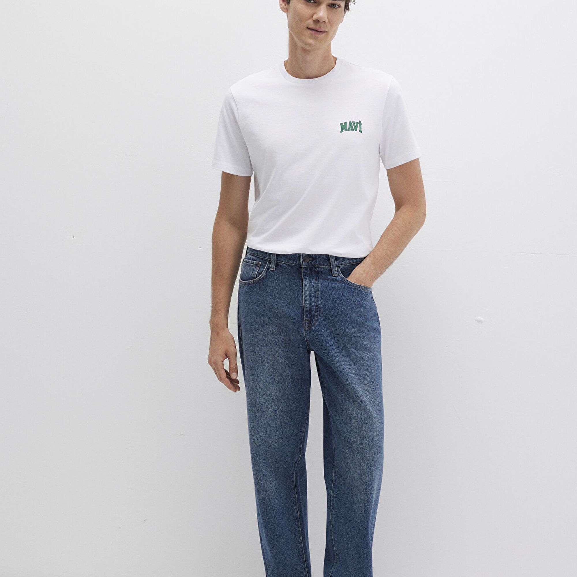 Mavi Mavi Logo Baskılı Beyaz Tişört Regular Fit / Normal Kesim 0611714-620