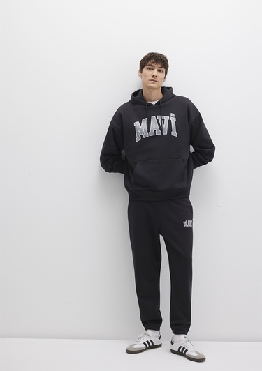  Mavi Mavi Logo Baskılı Siyah Eşofman Altı 0010207-900