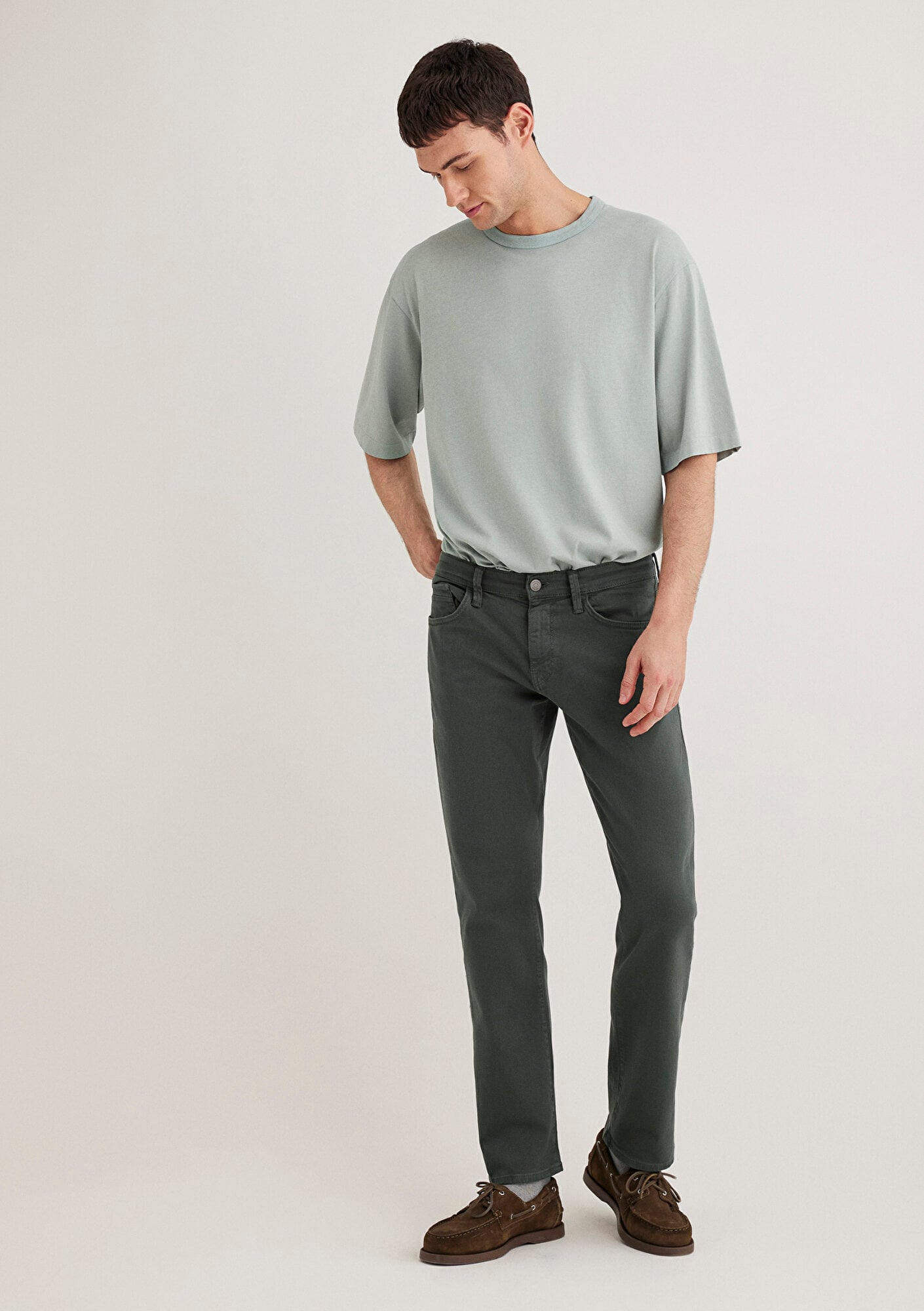  Mavi Hunter Yosun Yeşili Comfort Gabardin Pantolon 0020285644