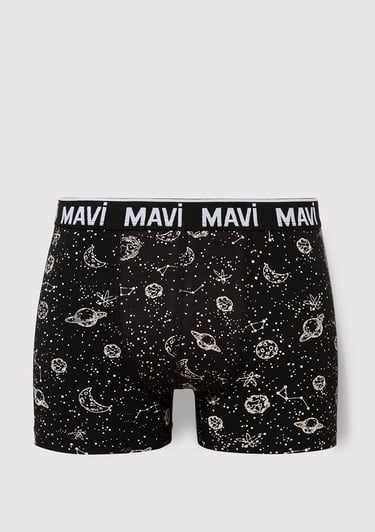  Mavi 3lü Baskılı Boxer 0911219-900