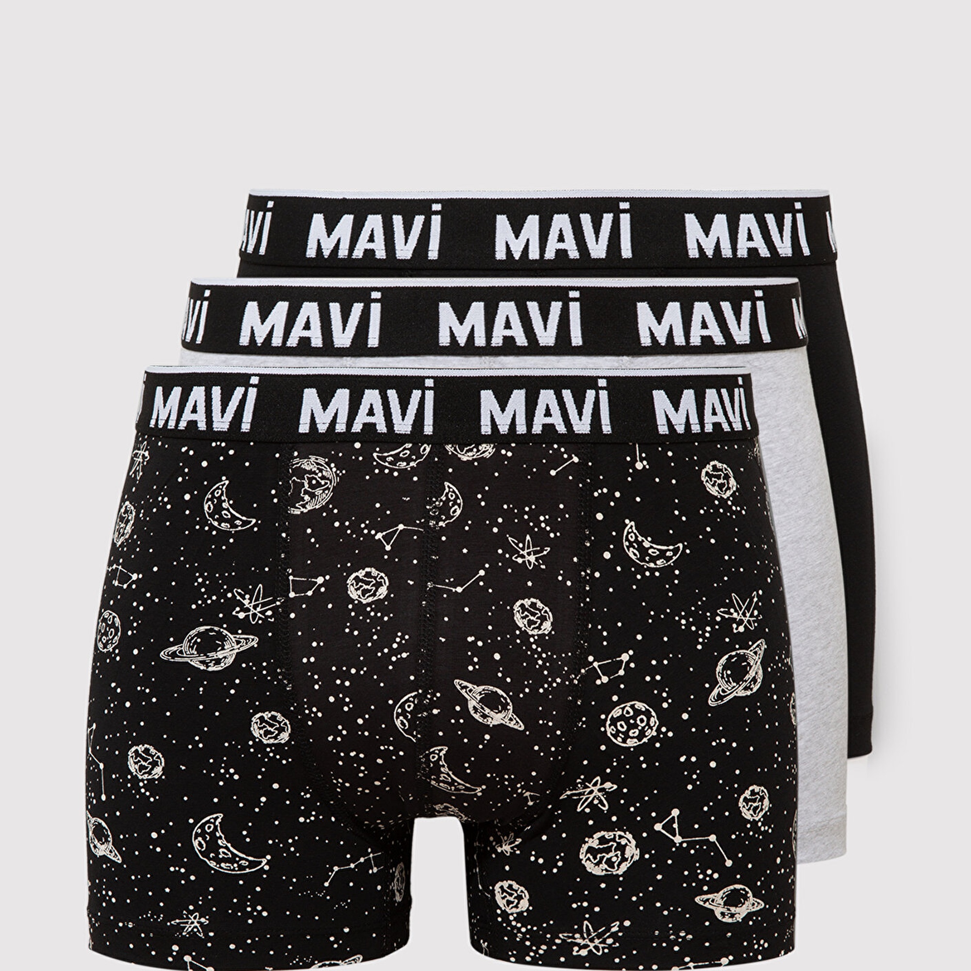 Mavi 3lü Baskılı Boxer 0911219-900