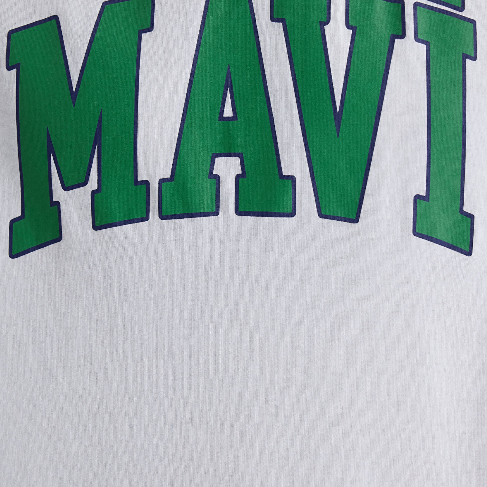 Mavi Mavi Logo Baskılı Beyaz Tişört Loose Fit / Bol Rahat Kesim 0611711-620