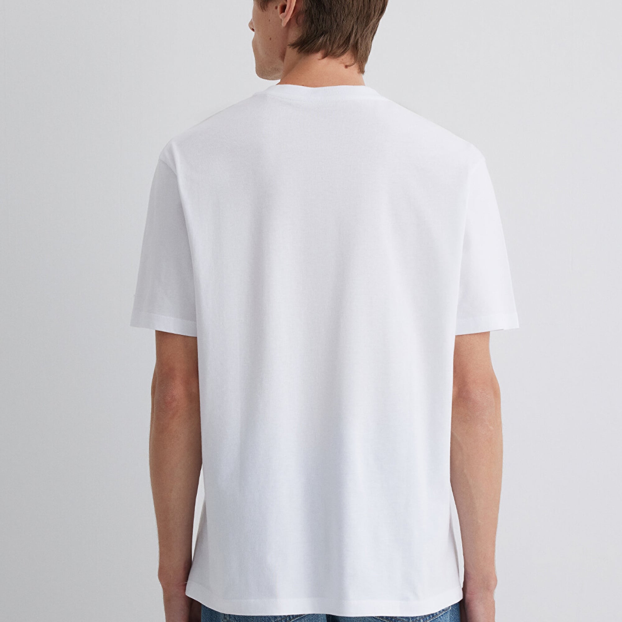 Mavi Mavi Logo Baskılı Beyaz Tişört Loose Fit / Bol Rahat Kesim 0611711-620