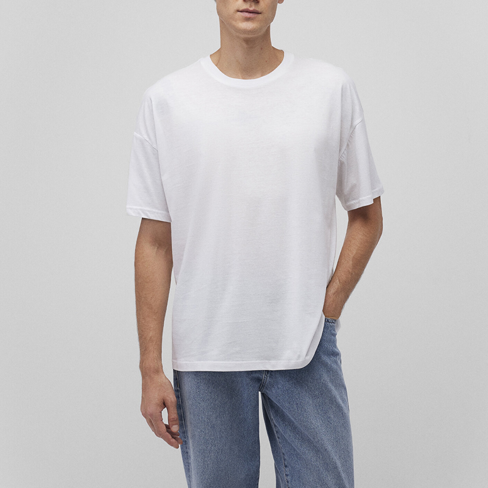 Mavi 2li Oversize Basic Tişört Oversize / Geniş Kesim 0612162-620