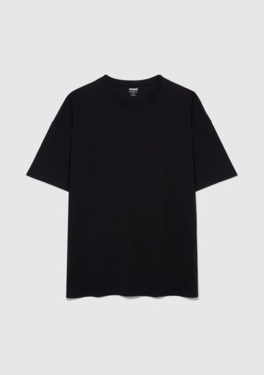  Mavi 2li Oversize Basic Tişört Oversize / Geniş Kesim 0612162-620