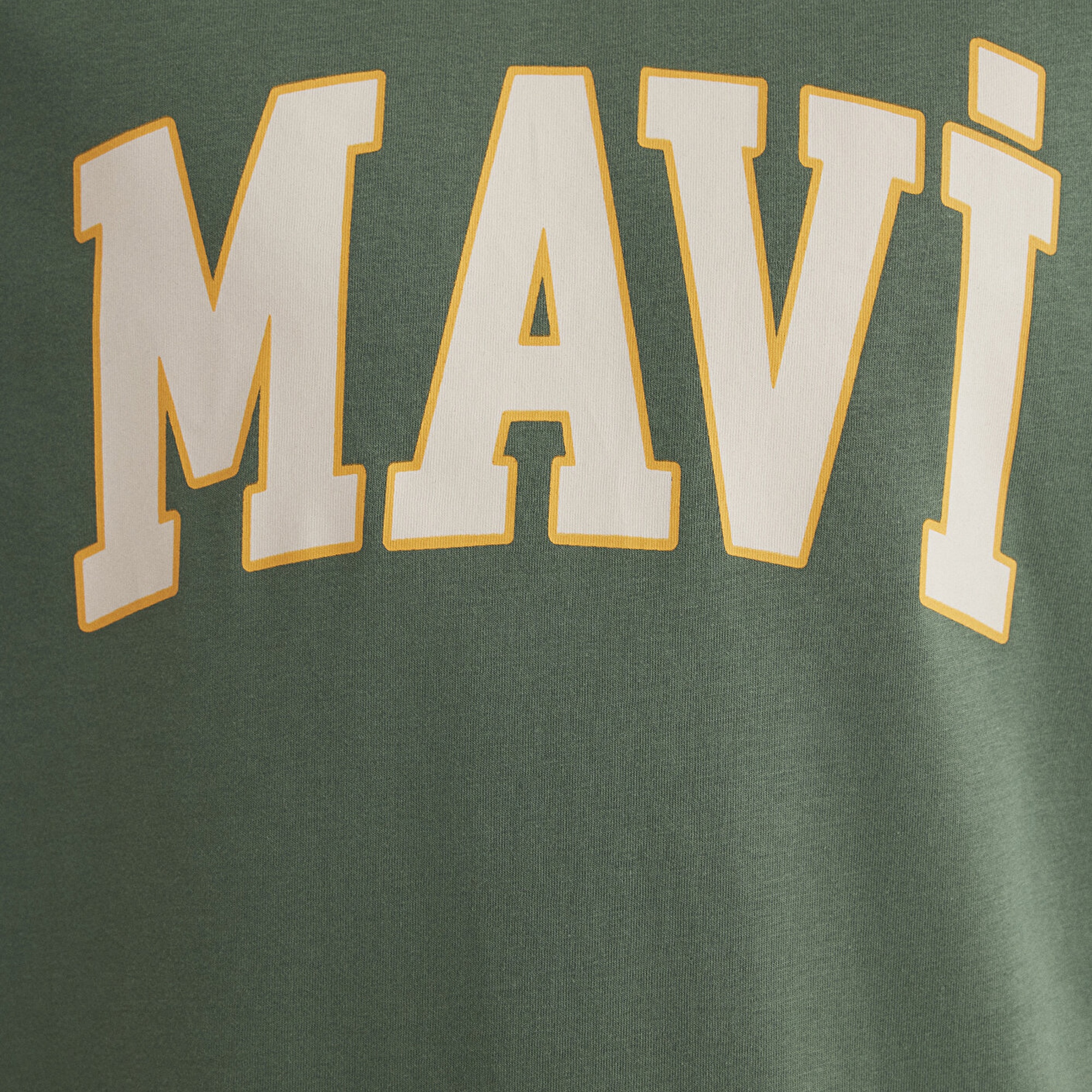 Mavi Mavi Logo Baskılı Yeşil Tişört Loose Fit / Bol Rahat Kesim 0611711-81570