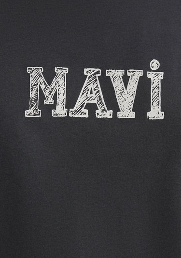  Mavi Mavi Baskılı Antrasit Tişört Regular Fit / Normal Kesim 1612232-34853