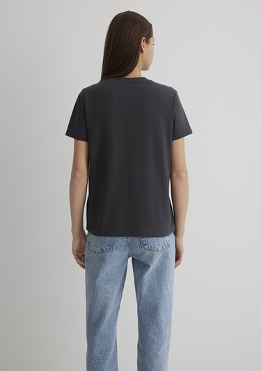  Mavi Mavi Baskılı Antrasit Tişört Regular Fit / Normal Kesim 1612232-34853