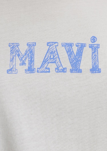  Mavi Mavi Baskılı Beyaz Tişört Regular Fit / Normal Kesim 1612232-70057