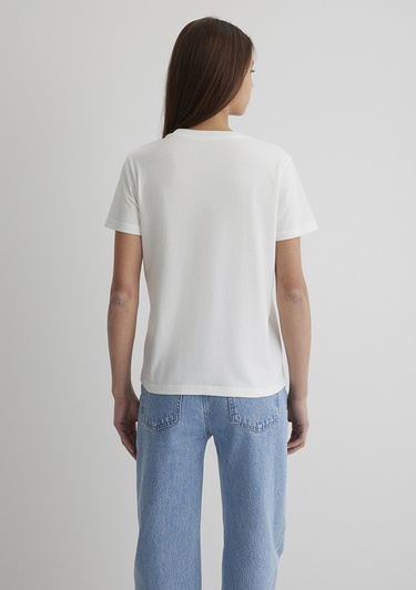  Mavi Mavi Baskılı Beyaz Tişört Regular Fit / Normal Kesim 1612232-70057