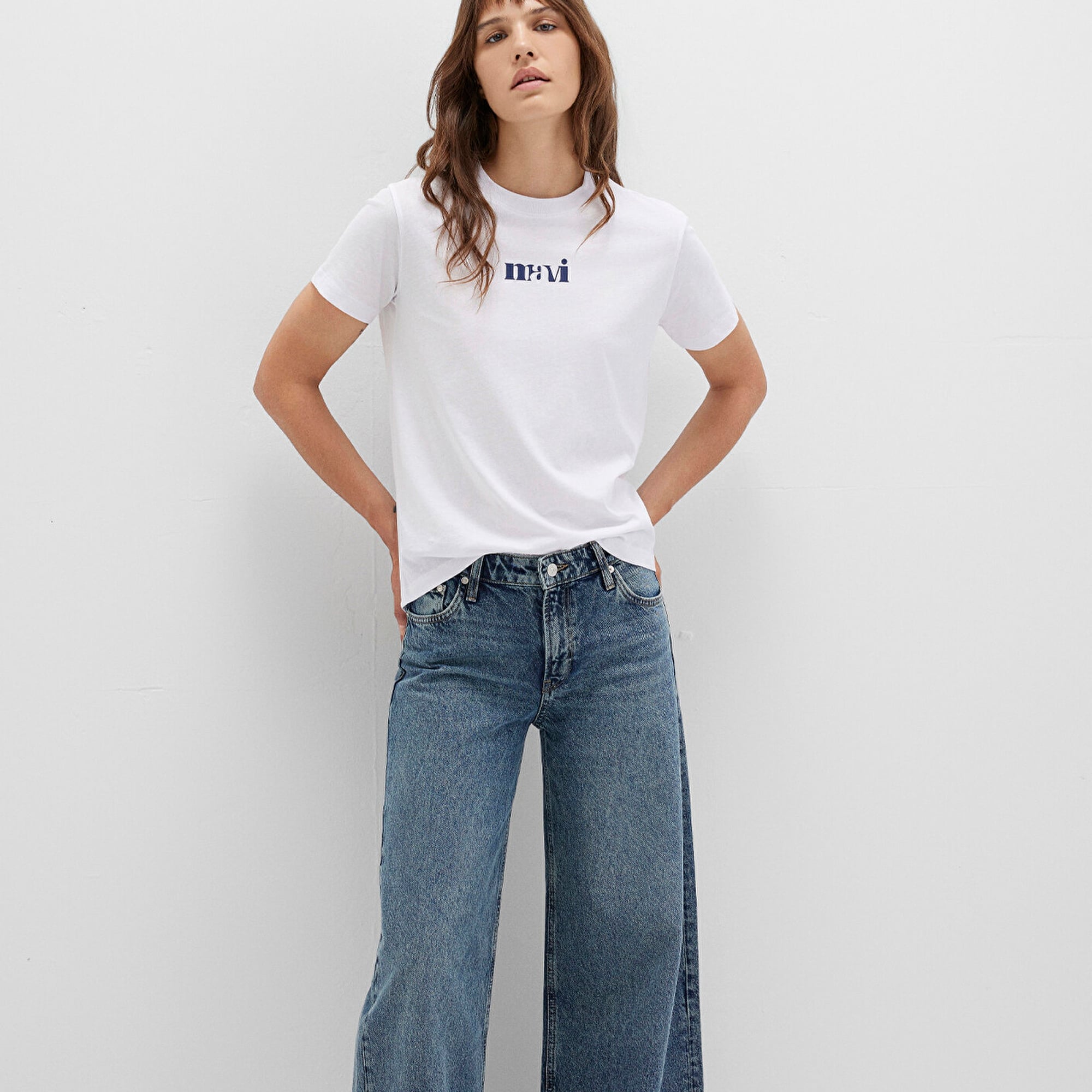 Mavi Mavi Baskılı Beyaz Tişört Regular Fit / Normal Kesim 1612241-620