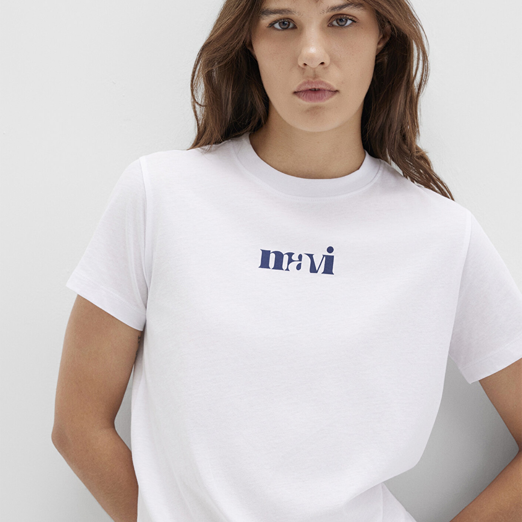 Mavi Mavi Baskılı Beyaz Tişört Regular Fit / Normal Kesim 1612241-620