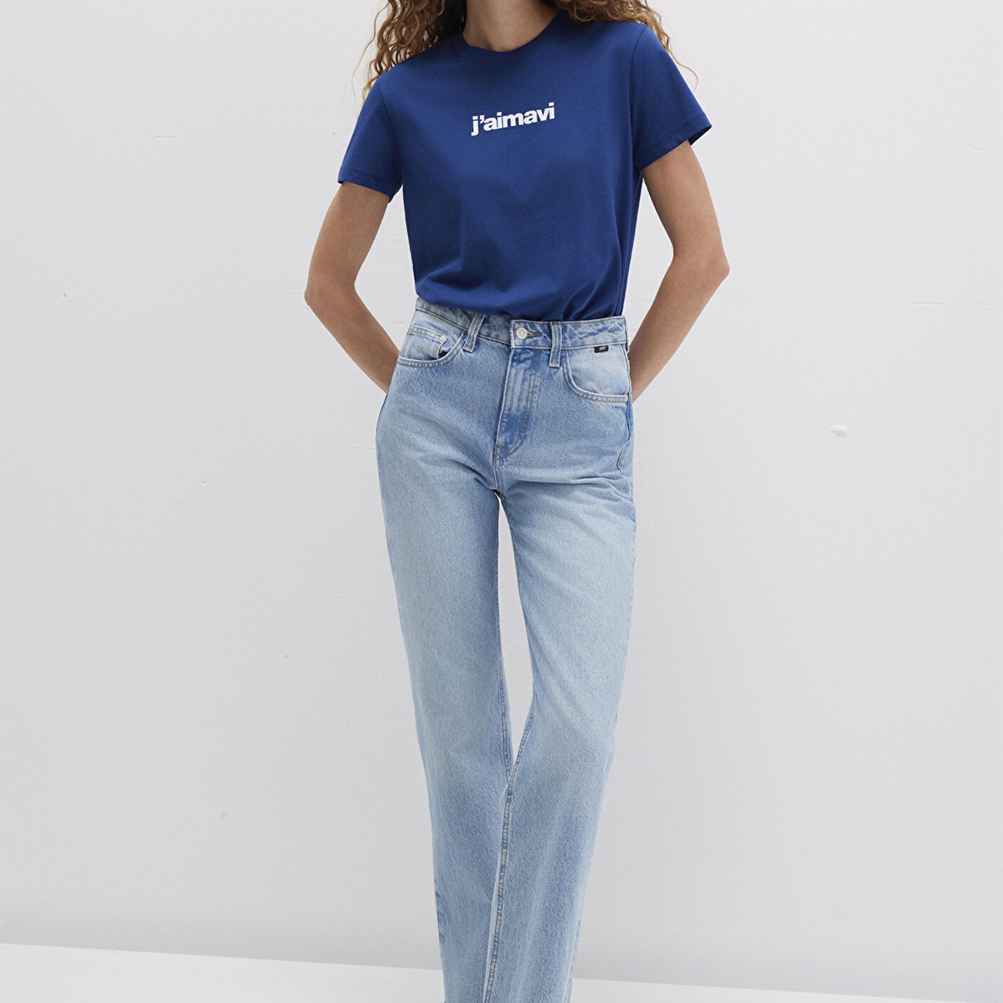 Mavi Mavi Baskılı Lacivert Tişört Regular Fit / Normal Kesim 1612242-70722