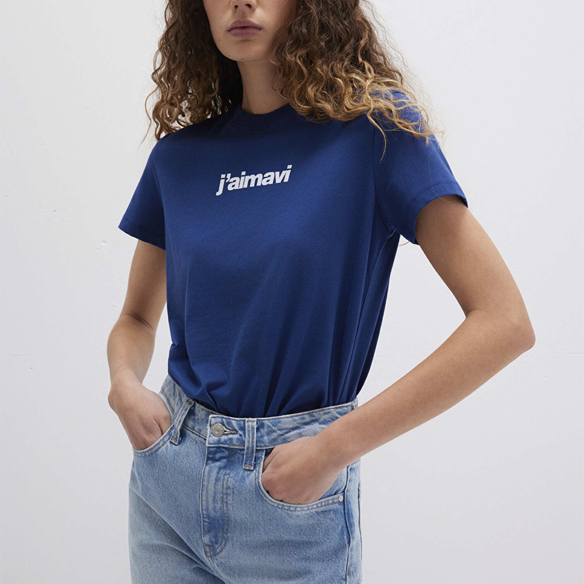 Mavi Mavi Baskılı Lacivert Tişört Regular Fit / Normal Kesim 1612242-70722