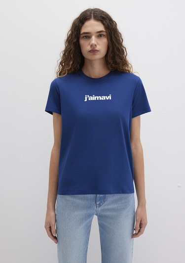  Mavi Mavi Baskılı Lacivert Tişört Regular Fit / Normal Kesim 1612242-70722