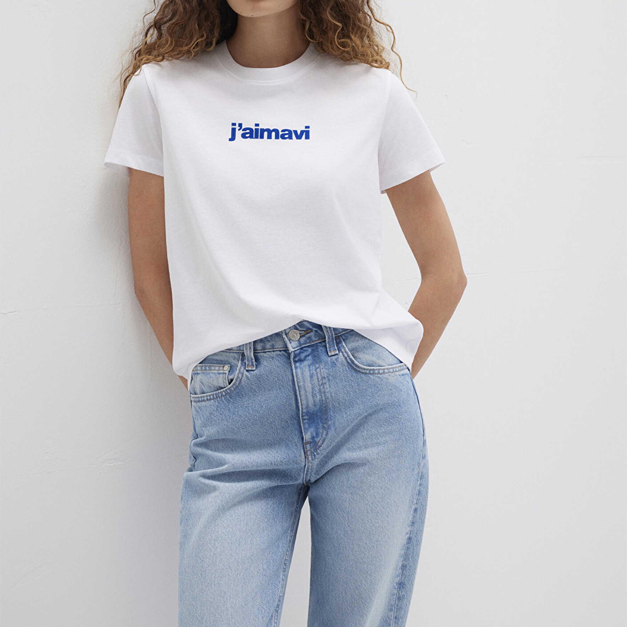 Mavi Mavi Baskılı Beyaz Tişört Regular Fit / Normal Kesim 1612242-620