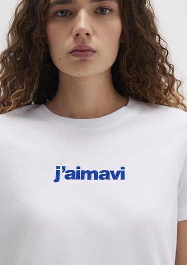  Mavi Mavi Baskılı Beyaz Tişört Regular Fit / Normal Kesim 1612242-620