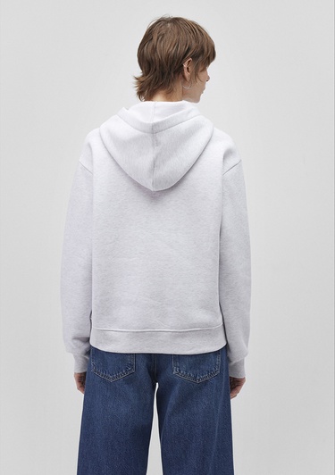  Mavi Kapüşonlu Açık Gri Basic Sweatshirt 167299-85438