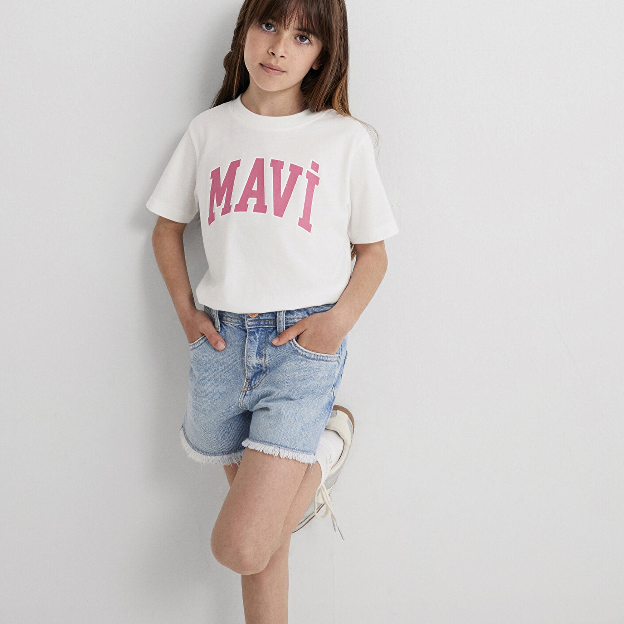 Mavi Mavi Logo Baskılı Beyaz Tişört Regular Fit / Normal Kesim 7610109-70057