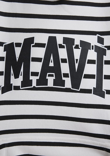  Mavi Mavi Logo Baskılı Beyaz Sweatshirt 1S10118-84603