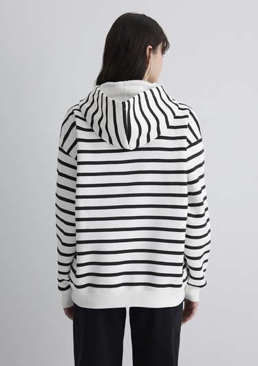  Mavi Mavi Logo Baskılı Beyaz Sweatshirt 1S10118-84603