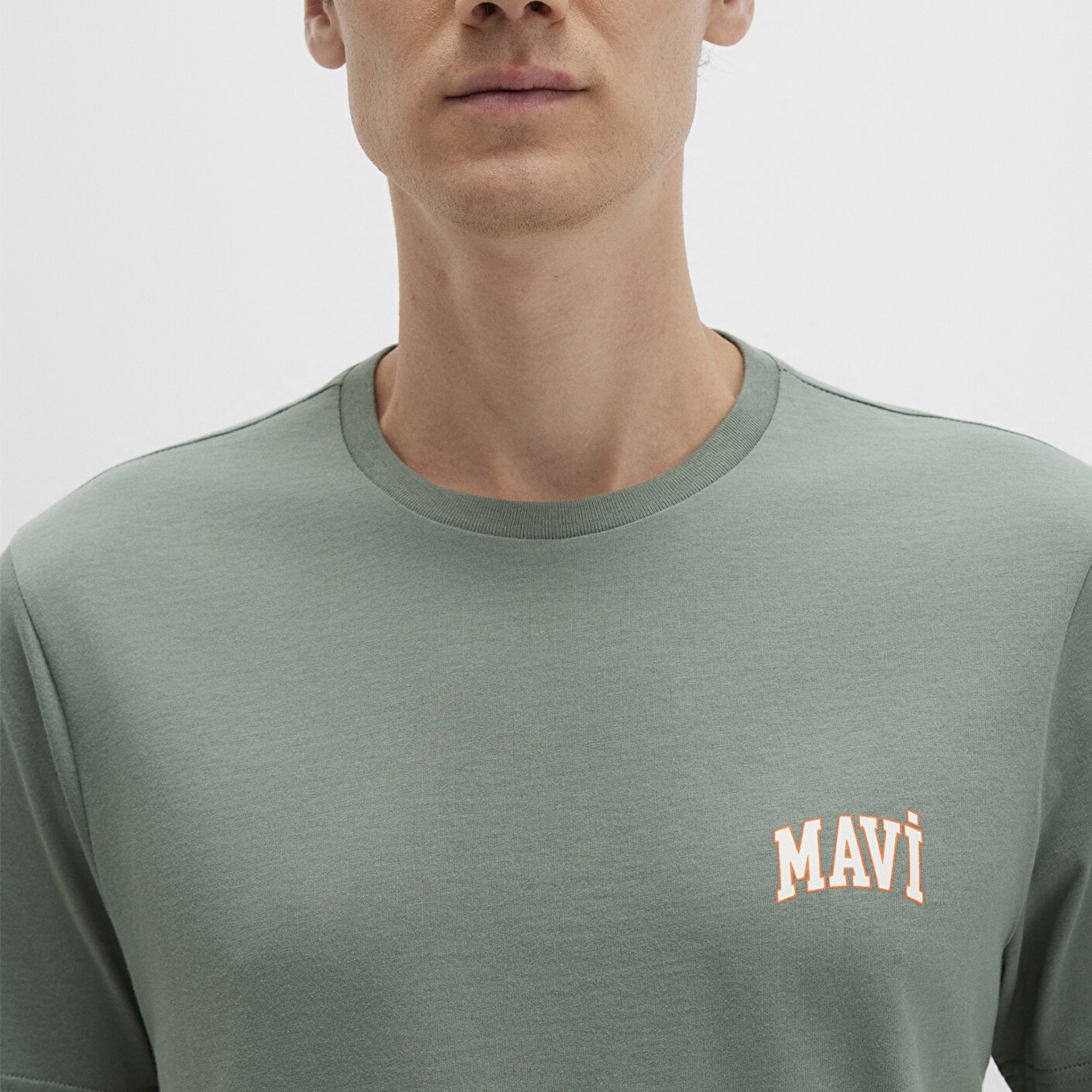 Mavi Mavi Logo Baskılı Yeşil Tişört Regular Fit / Normal Kesim 0611714-71483