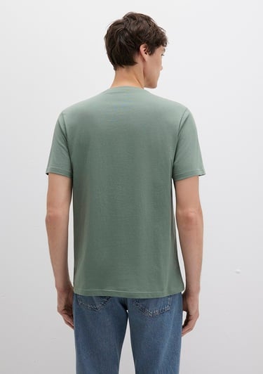  Mavi Mavi Logo Baskılı Yeşil Tişört Regular Fit / Normal Kesim 0611714-71483