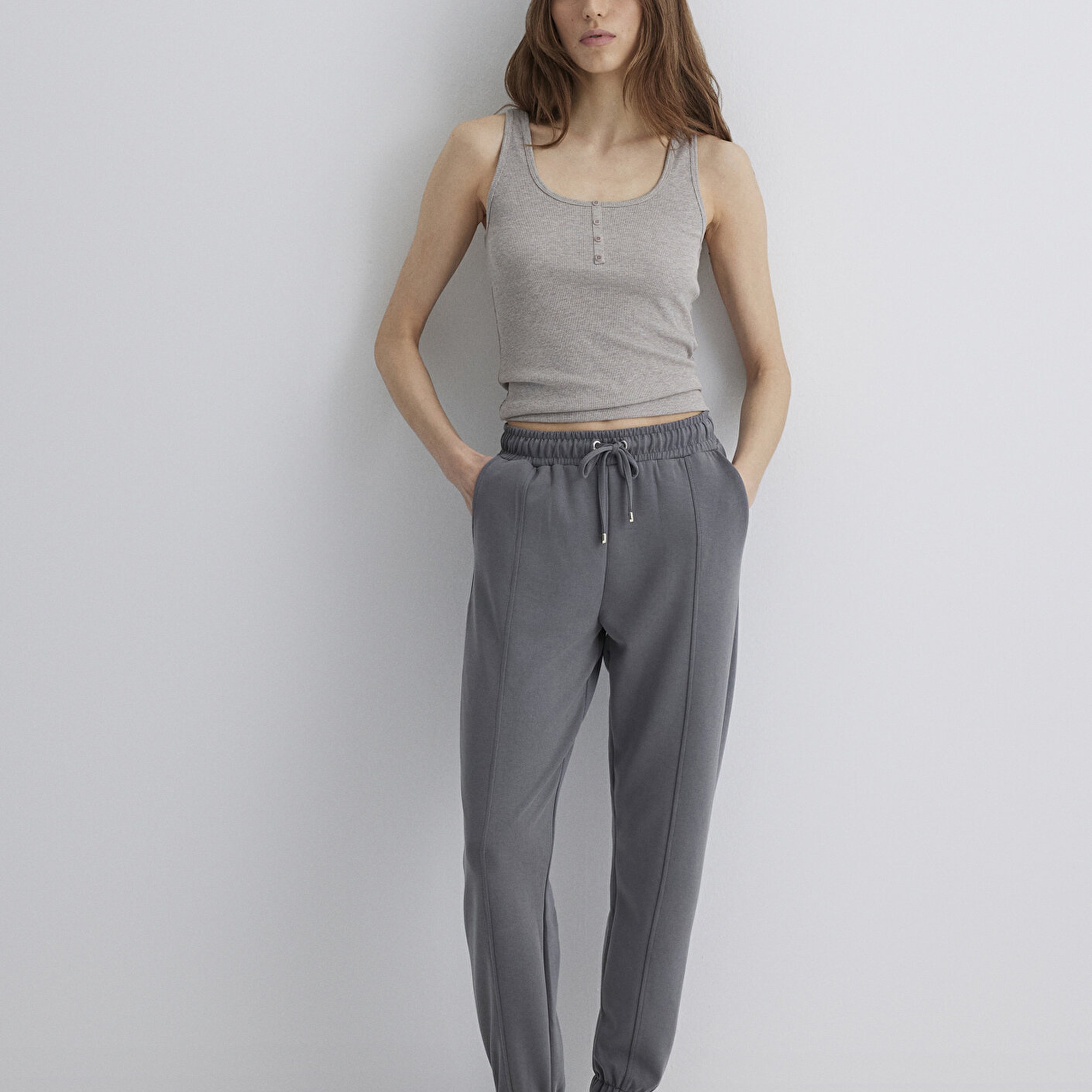 Mavi Lux Touch TENCEL TM Antrasit Modal Eşofman Altı 1600453-70122