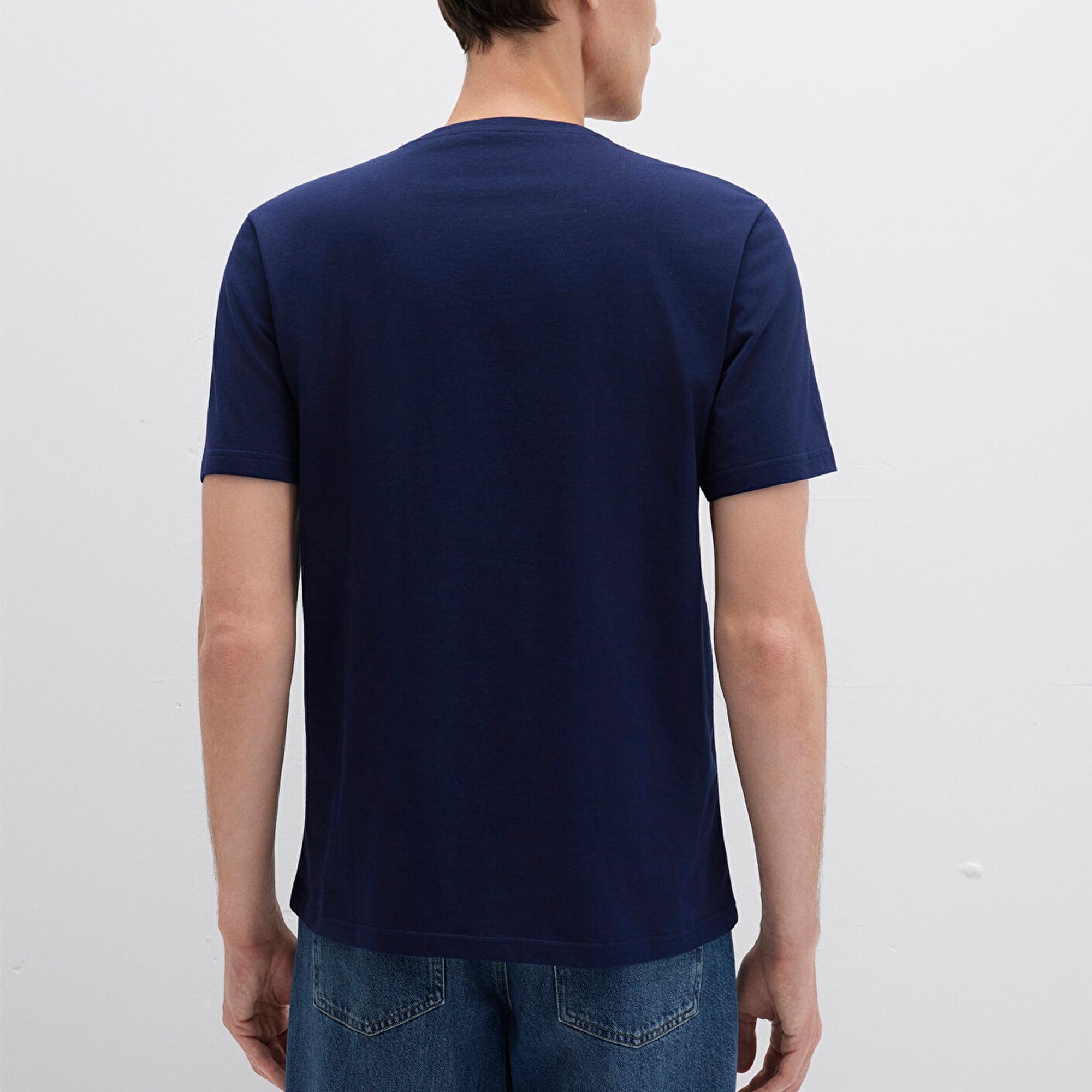 Mavi Mavi Logo Baskılı Lacivert Tişört Regular Fit / Normal Kesim 0611714-84371