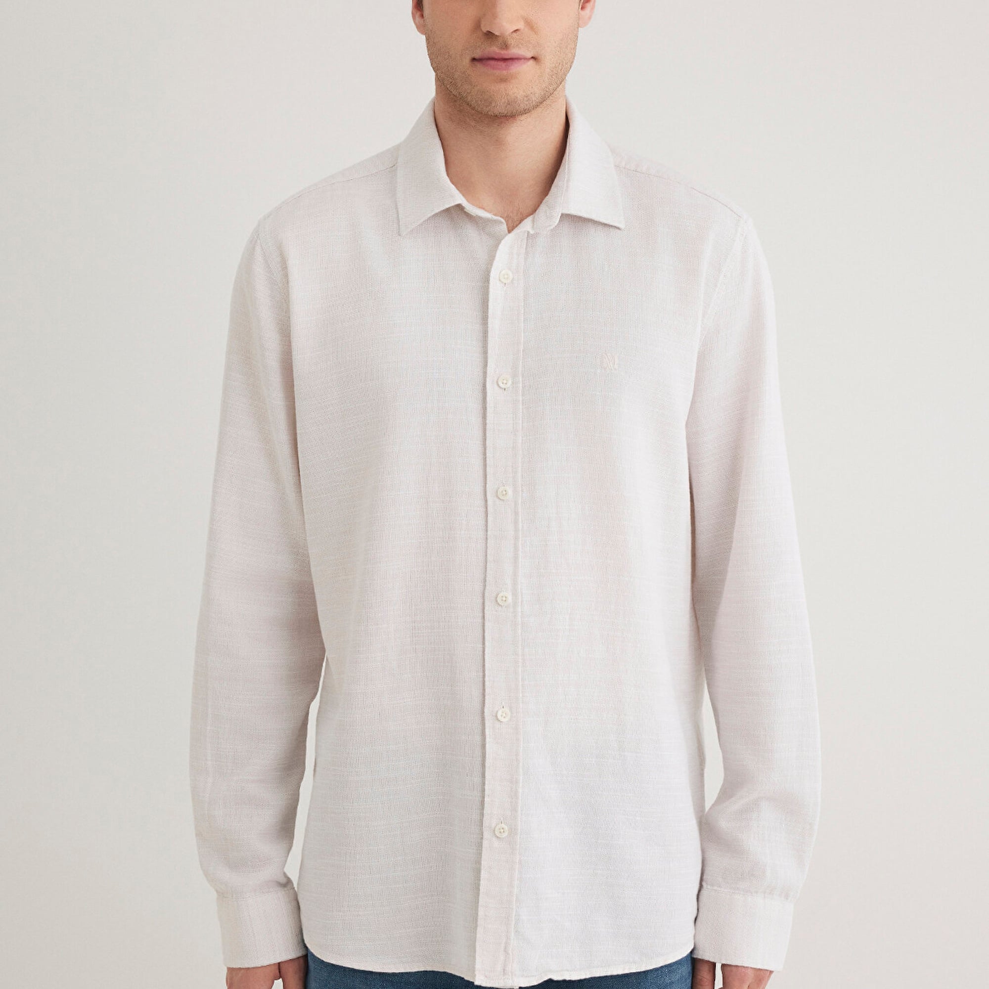 Mavi Beyaz Gömlek Slim Fit / Dar Kesim 0210053-70004