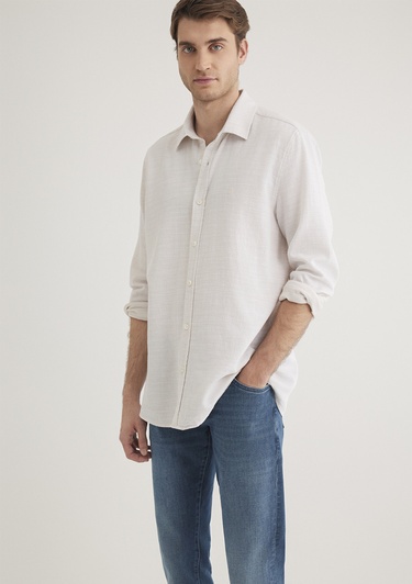  Mavi Beyaz Gömlek Slim Fit / Dar Kesim 0210053-70004