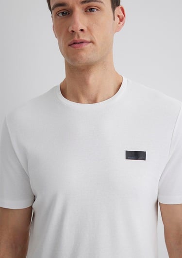  Mavi Mavi Black Baskılı Beyaz Tişört Slim Fit / Dar Kesim 0611401-70057