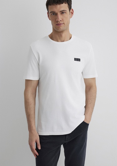  Mavi Mavi Black Baskılı Beyaz Tişört Slim Fit / Dar Kesim 0611401-70057