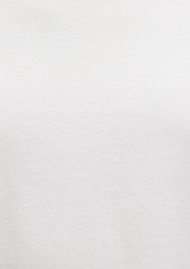  Mavi Etiket Detaylı Beyaz Basic Tişört Loose Fit / Bol Rahat Kesim 0611824-70057