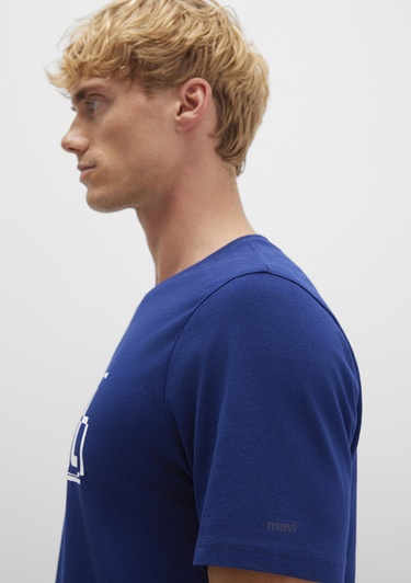  Mavi İstanbul Baskılı Lacivert Tişört Regular Fit / Normal Kesim 0611789-70758