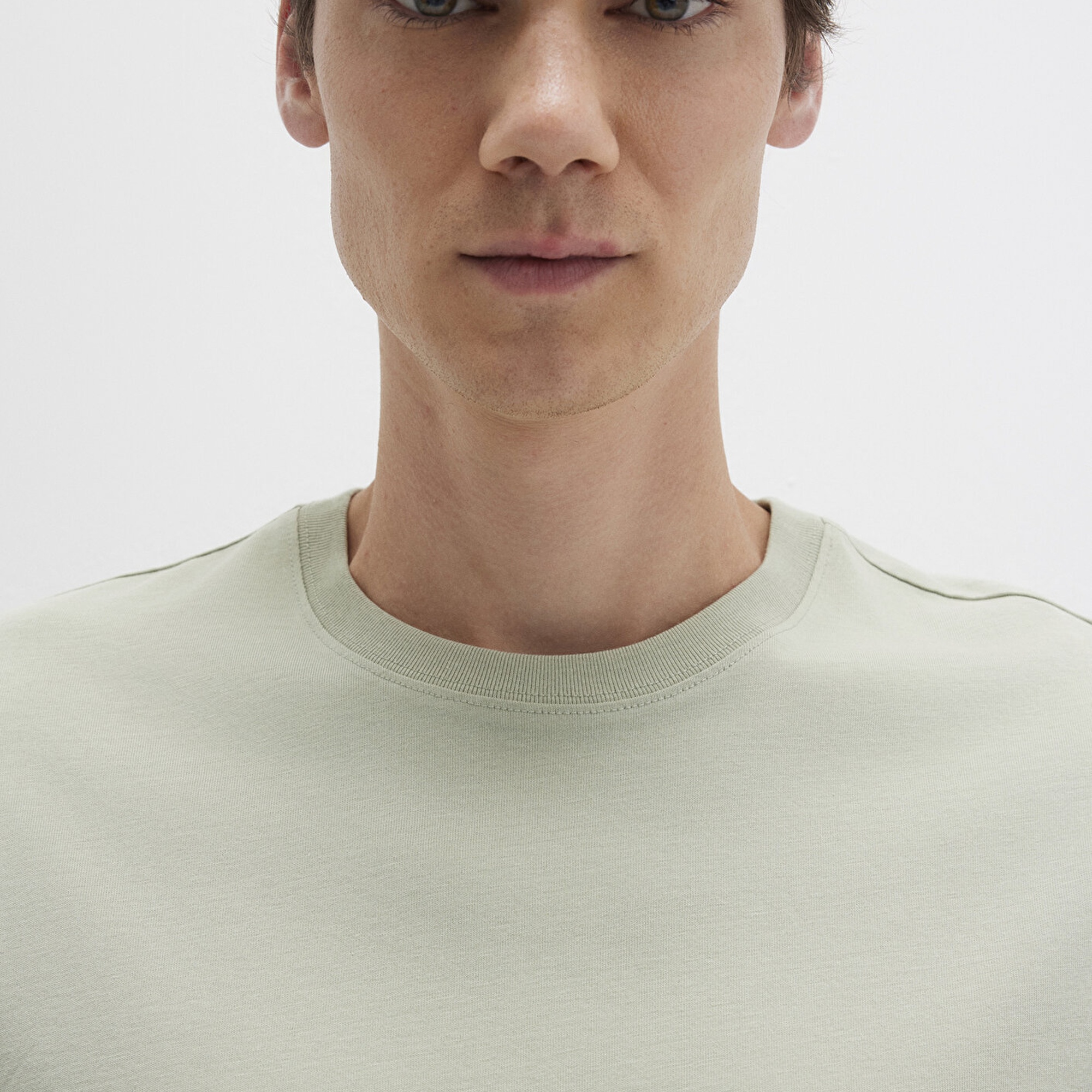 Mavi Yeşil Basic Tişört Loose Fit / Bol Rahat Kesim 066249-85873